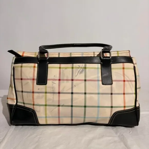 Coach Peyton Tattersall Plaid Shoulder Bag - Cream - Picture 2 of 8